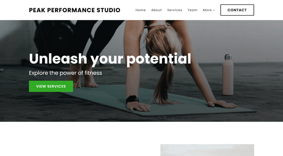 Fitness studio website