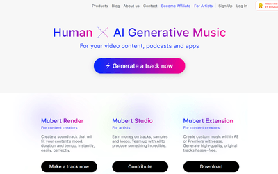 Mubert - AI Music Platform for Content Creators and Artists