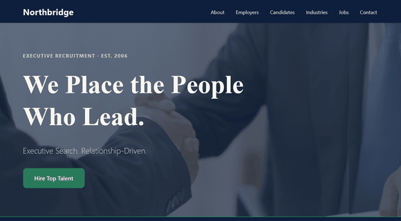 Recruitment website template