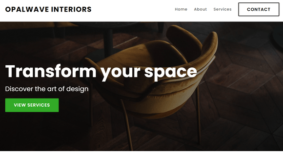 Interior design firm website 