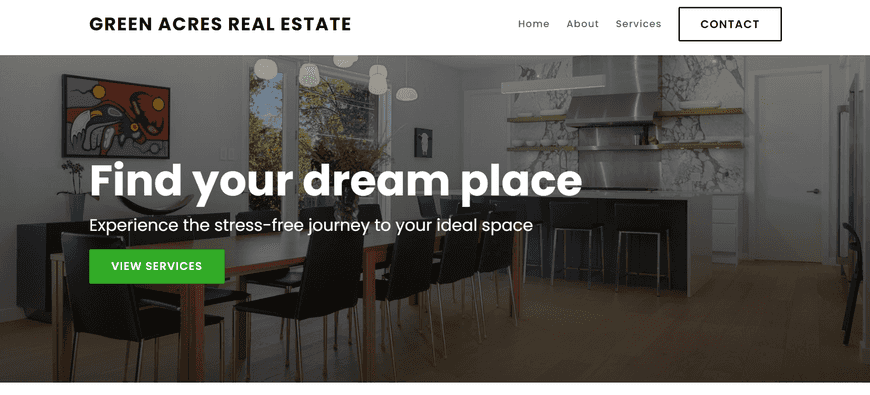 Our agency specializes in residential real estate, helping clients find their dream homes without the stress. We need a streamlined site with high-quality home images and and an easy way to contact us. 