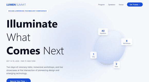 Event website template