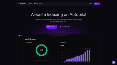 WarpIndex - Website Indexing on Autopilot