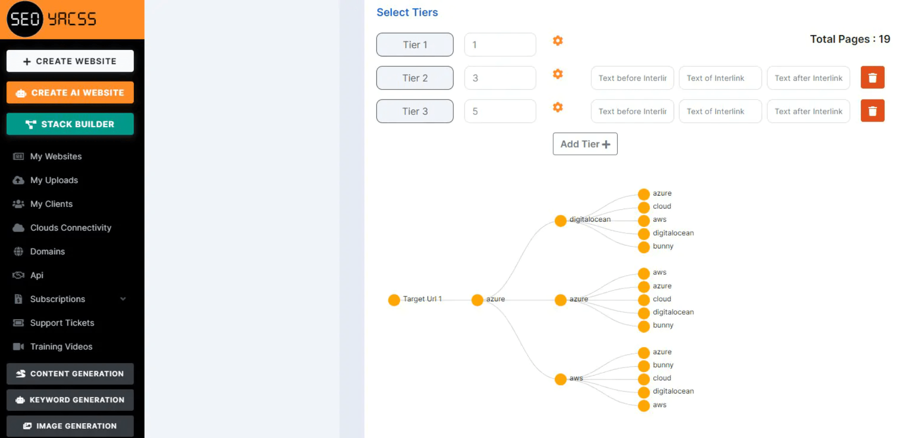  YACSS - AI website generator and cloud stacking software