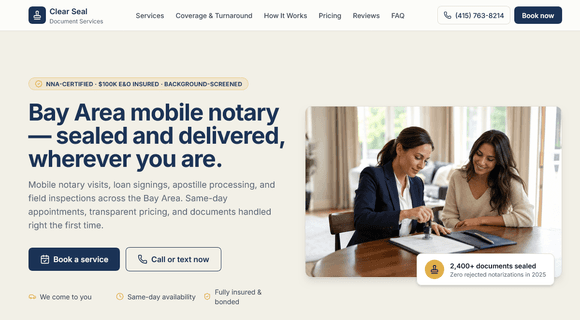 Notary website template