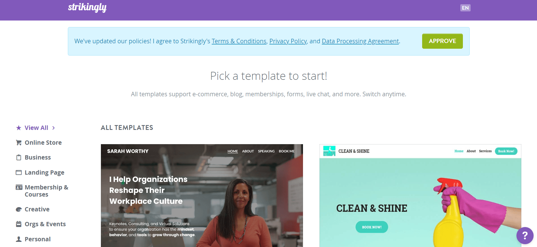  Strikingly - Free Website Builder
