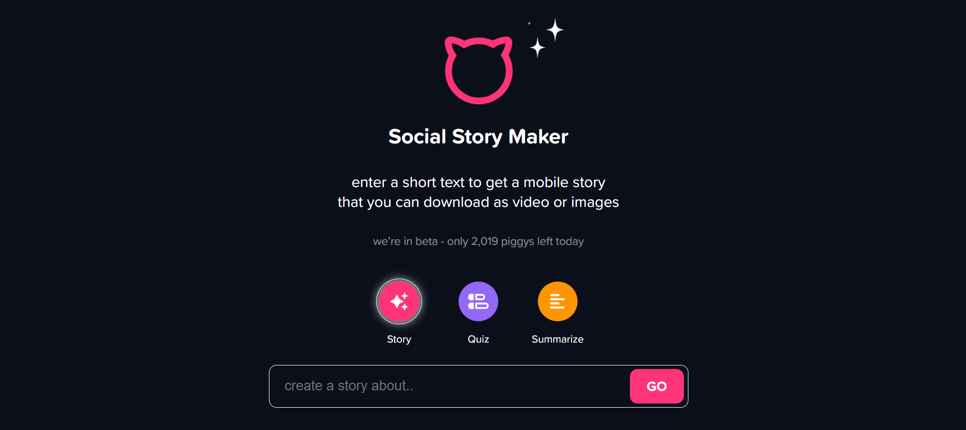 Piggy Magic - Generative AI Tool for Producing Engaging Content for Mobile