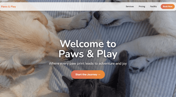 Pet boarding & pet sitting website template
