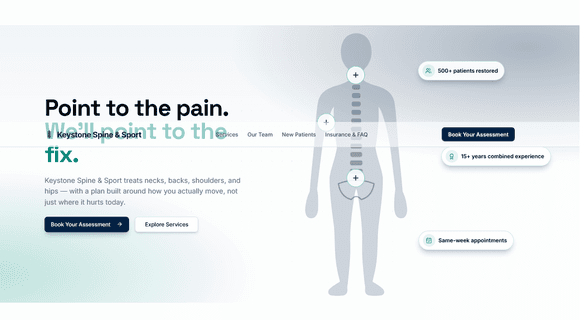 Chiropractic website template