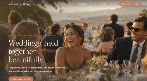 Wedding planner website template