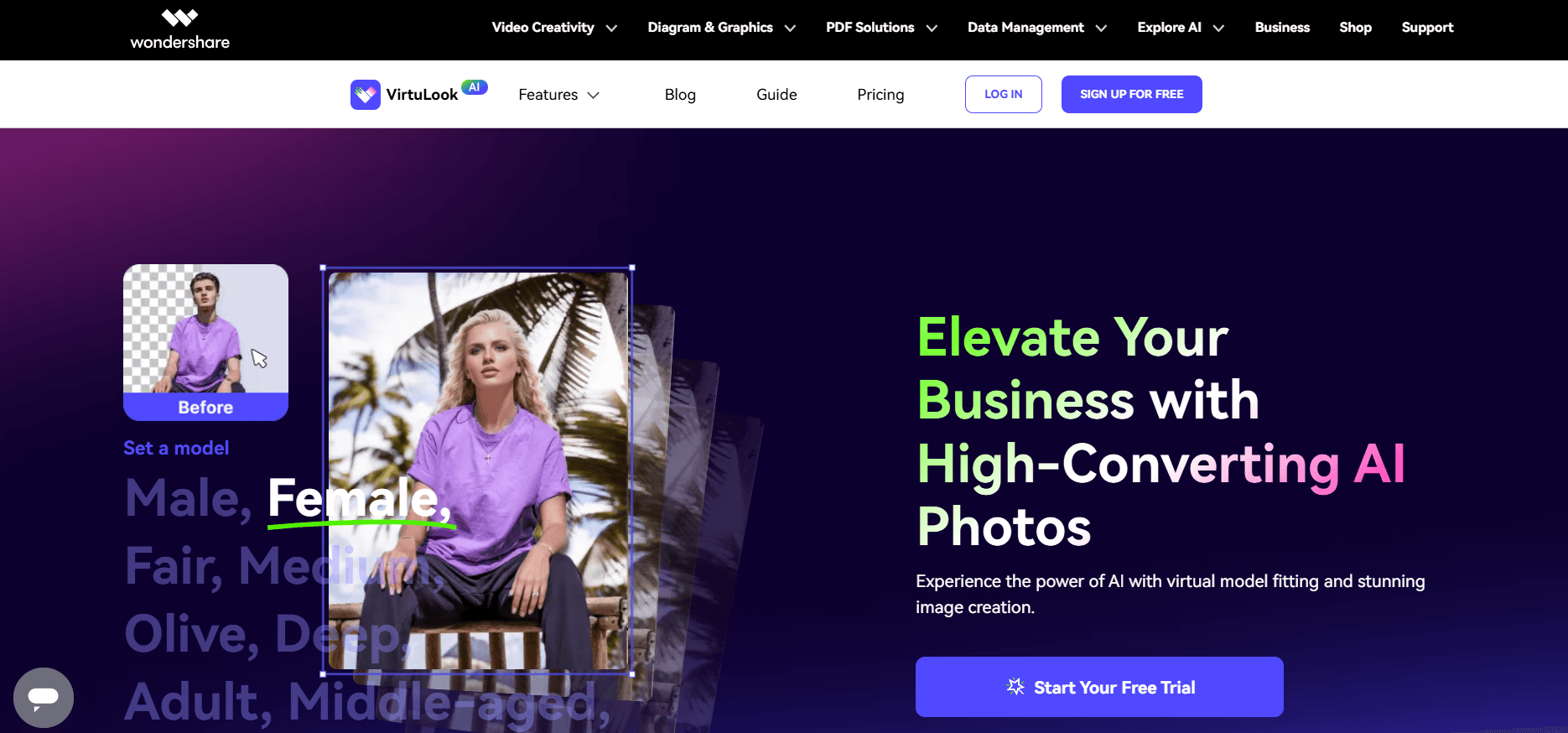 Wondershare Virtulook - Effortless Product Photography with AI