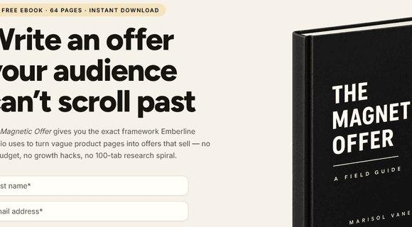 Lead magnet landing page