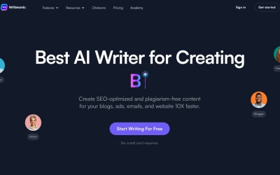 Writesonic - AI Articles & Blogs Writer with Paraphrasing Tool