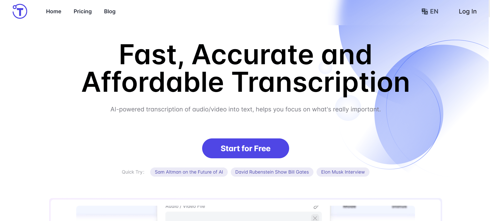 Yescribe - Easily Transcribe Your Audio/Video