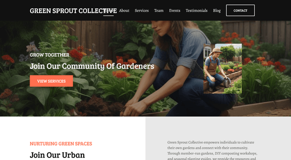 Urban gardening collective website