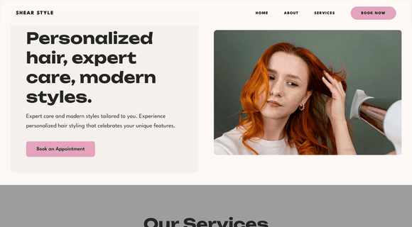 Hair stylist website