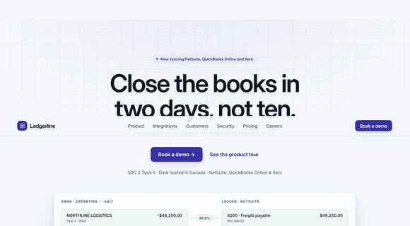Software company website template