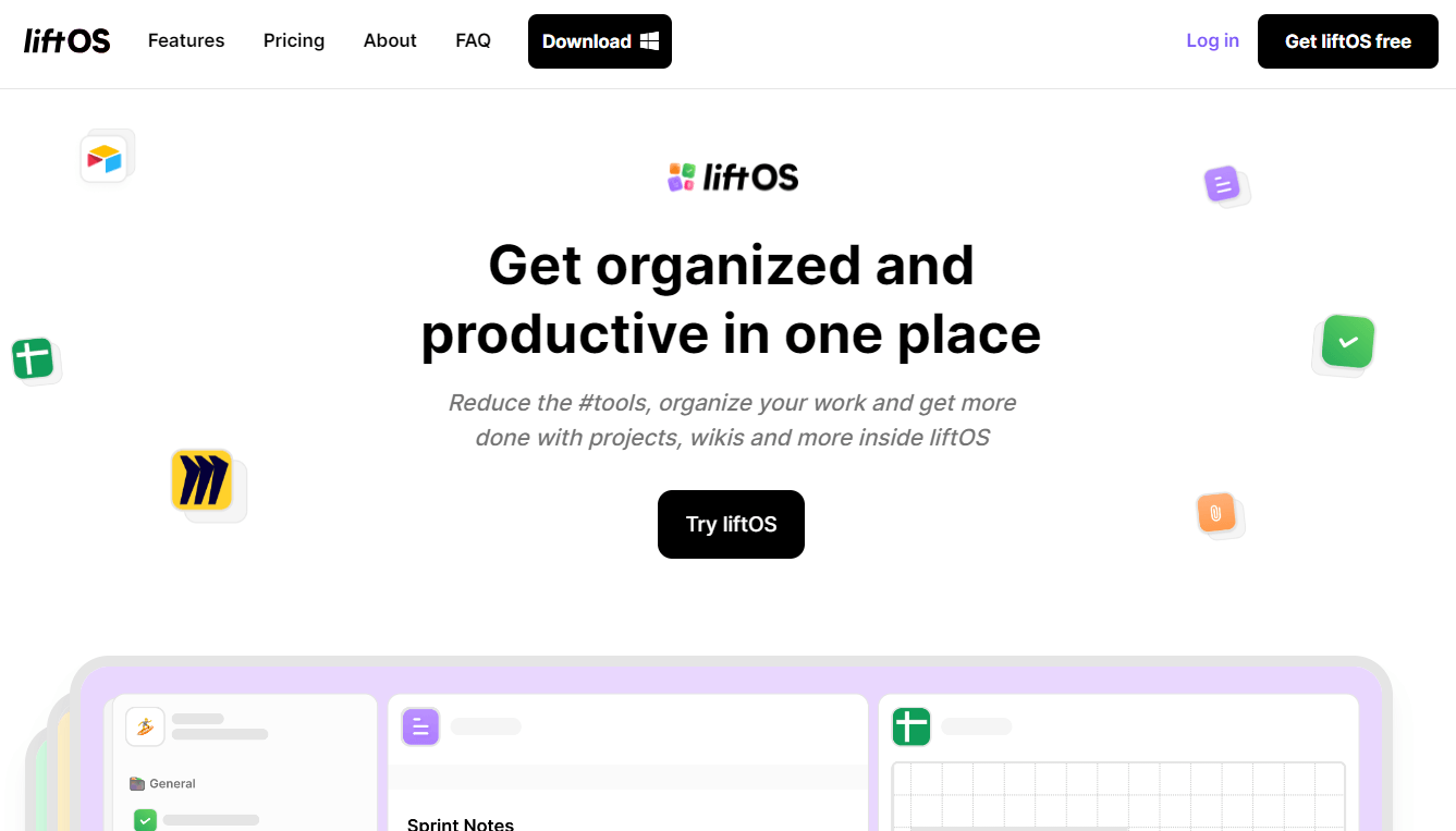 LiftOS - Your Complete Productivity Platform