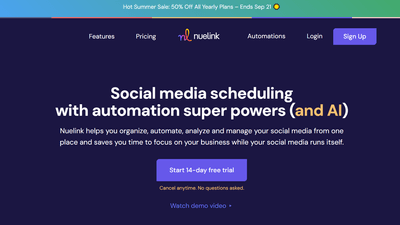 Nuelink - Social Media Scheduler and Automation Tool