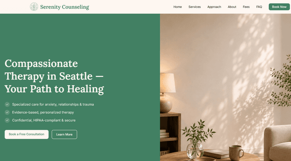 Therapy website template