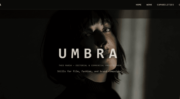 Cinematic photographer portfolio