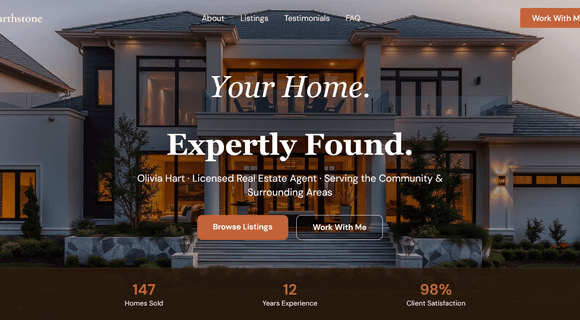 Real estate agent website template