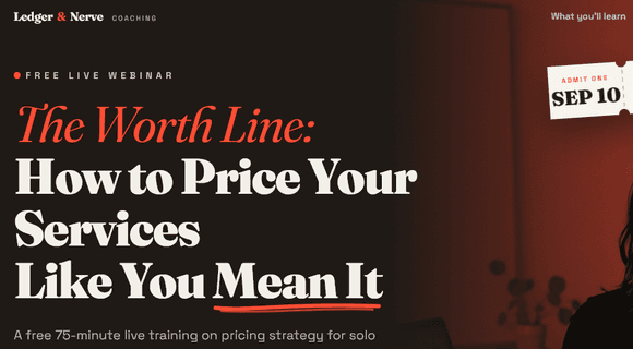 Webinar/event registration landing page