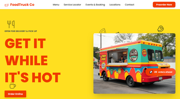 Food truck website