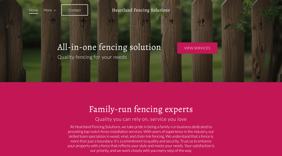Fence installation company website
