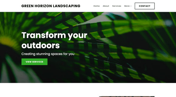 Landscaping services website