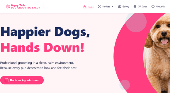 Dog grooming website template