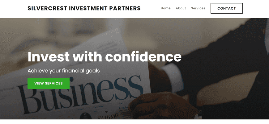 We're an investment firm focused on portfolio management and financial planning. The site should highlight our services, share market insights, and feature a form for scheduling consultations.