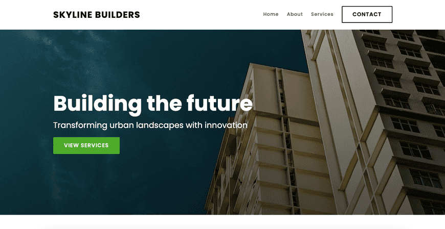 My construction company needs a robust website highlighting our portfolio, services, and project timelines. Our focus is on high-rise buildings and urban development.