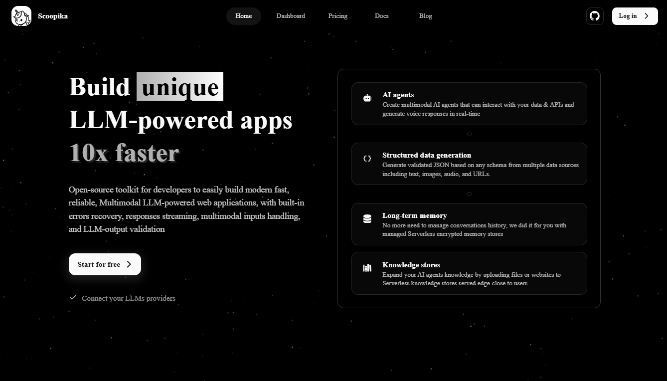 Scoopika - Build LLM-Powered Apps 10x Faster
