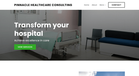 Healthcare consulting website