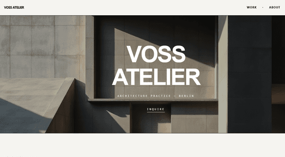 Modernist architecture firm website