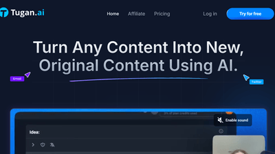 Tugan.ai - Ditch the Writer's Block and Generate Captivating Content 