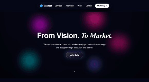 Dark cinematic website template