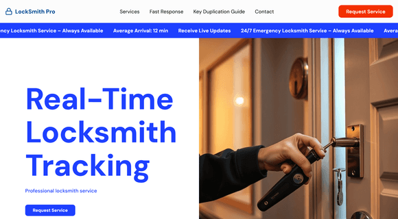 Mobile locksmith website
