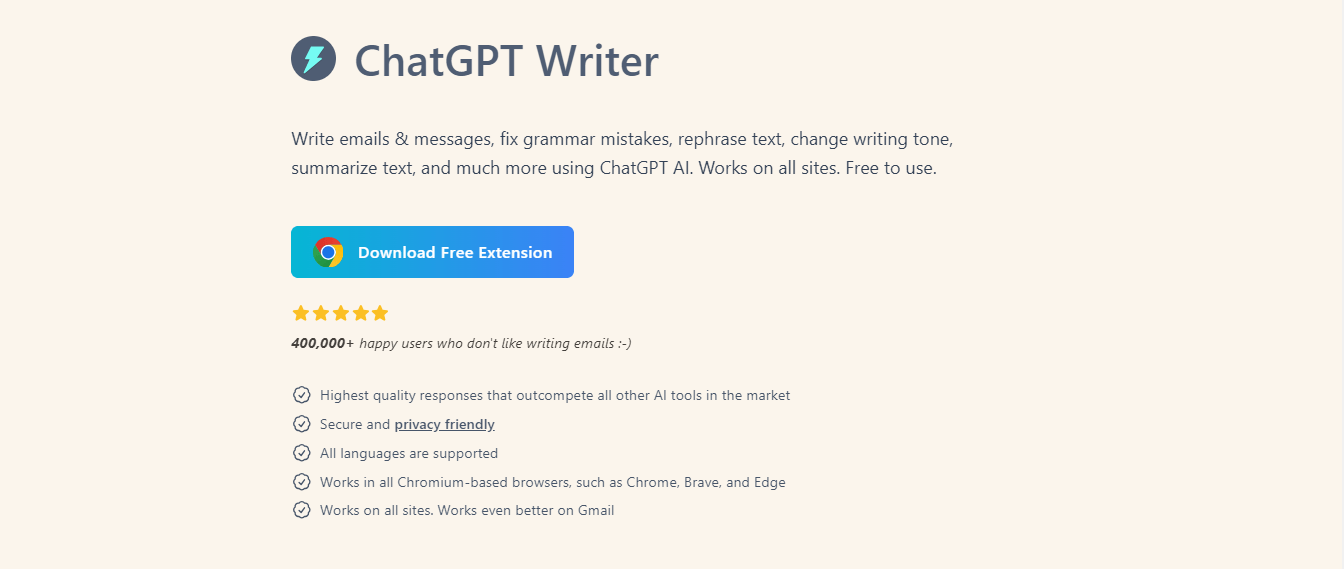 ChatGPT Writer - For Enhancing Email Communications and Messages
