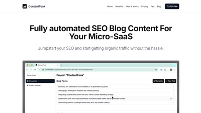 ContentPeak - SEO Blog Content Tailored for Solopreneurs