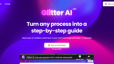 Glitter AI - Create Step-by-Step Guides to Boost Productivity