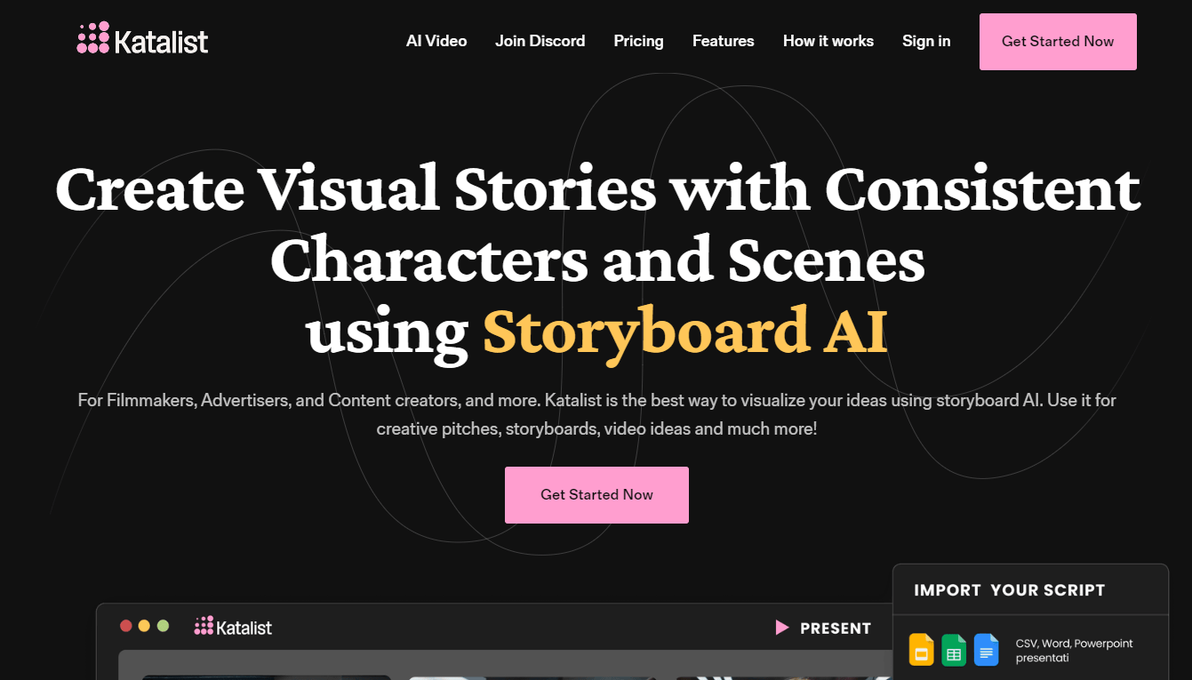 Katalist - The Ultimate Storyboarding AI for Creative Storytelling