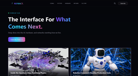 Technology blog template