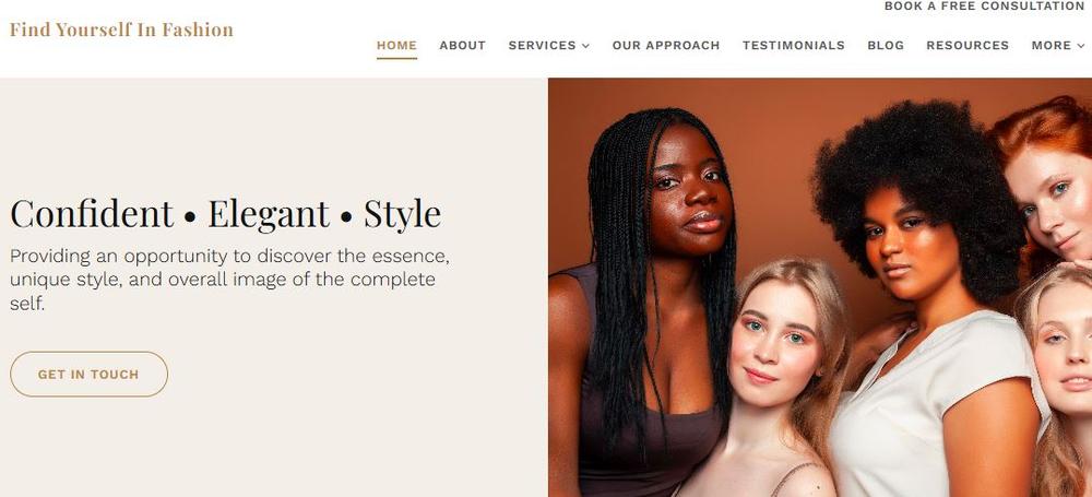 Consulting and coaching business example - Find Yourself In Fashion - B12