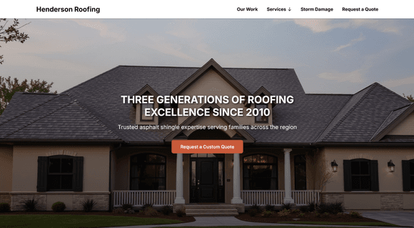 Roofing website