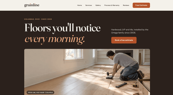 Flooring website template
