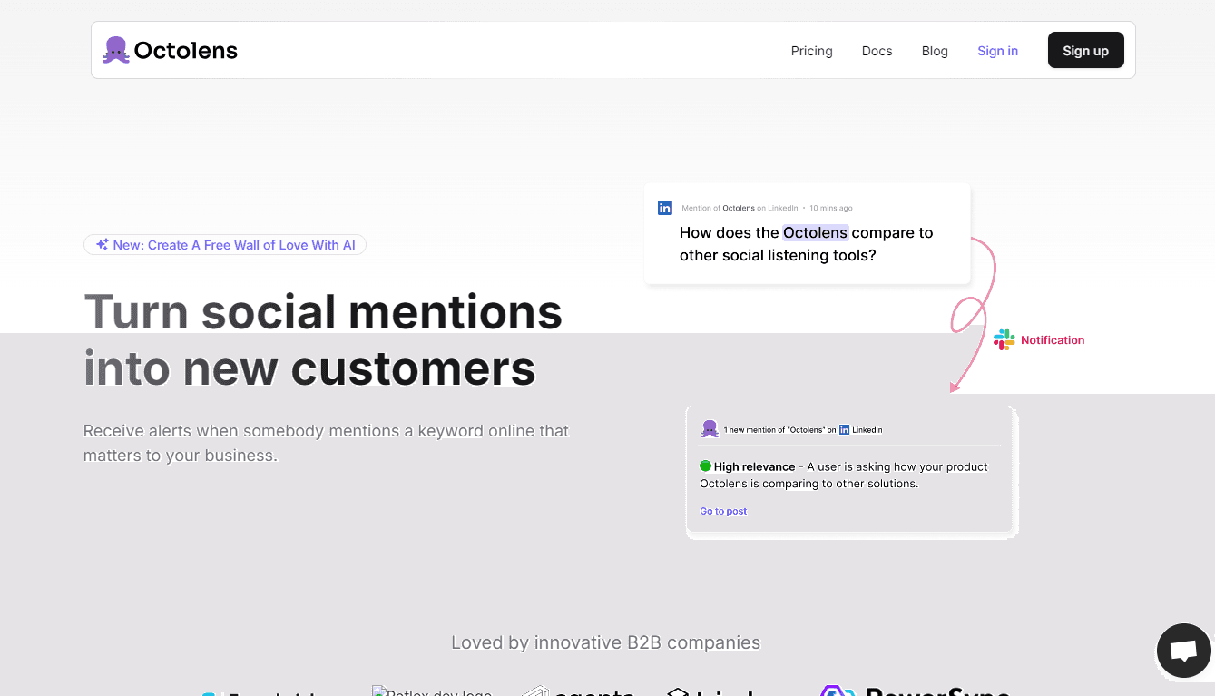 Octolens - Turn Social Mentions Into New Customers