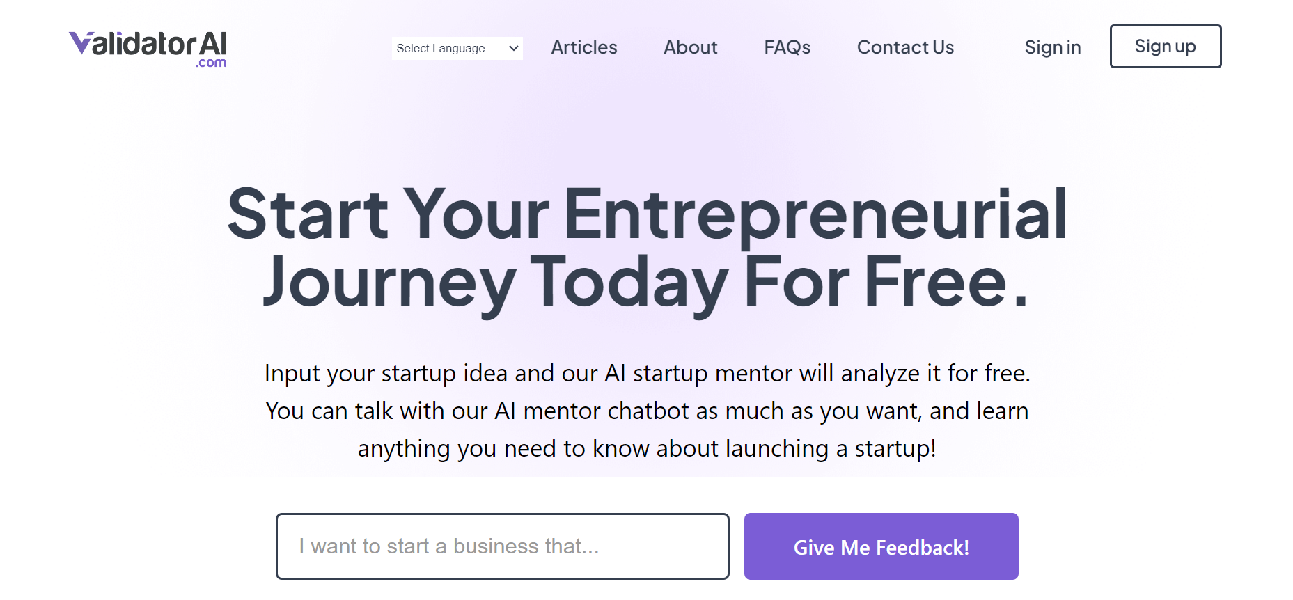 Validator AI - Get Quick Feedback on Your Business Ideas