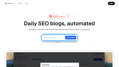 Title: Buzzkit AI - Supercharge Your SEO Blogging Efforts